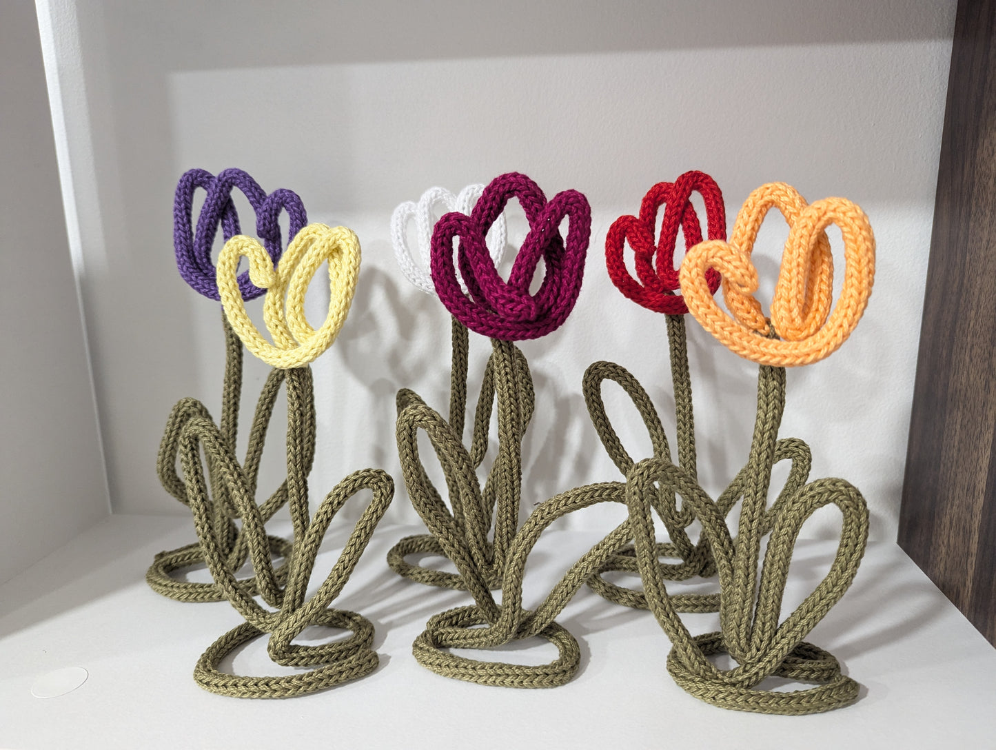 Flowers on a shelf