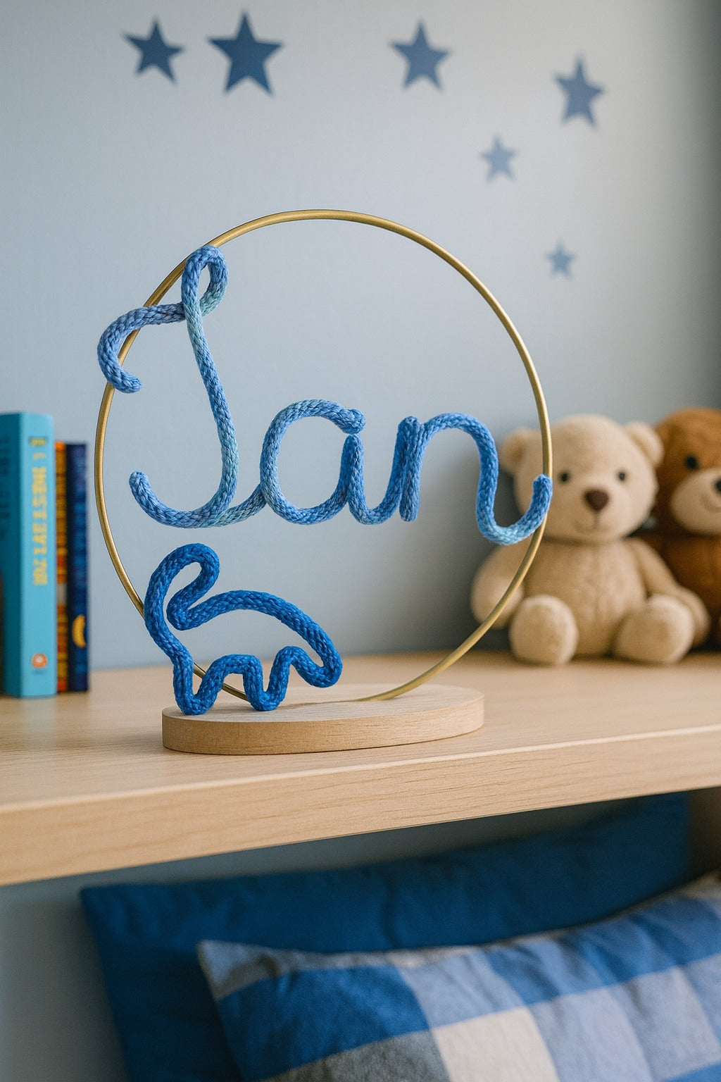Name on a shelf