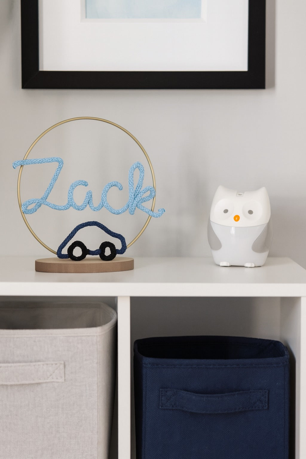 Name on a shelf