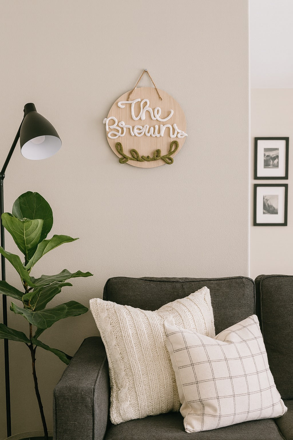 Wood name sign