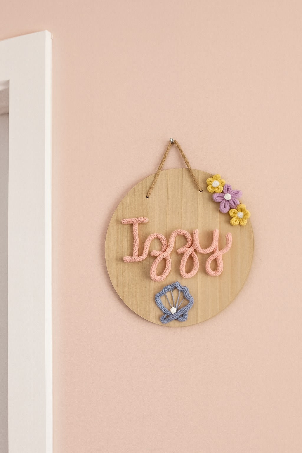 Wood name sign