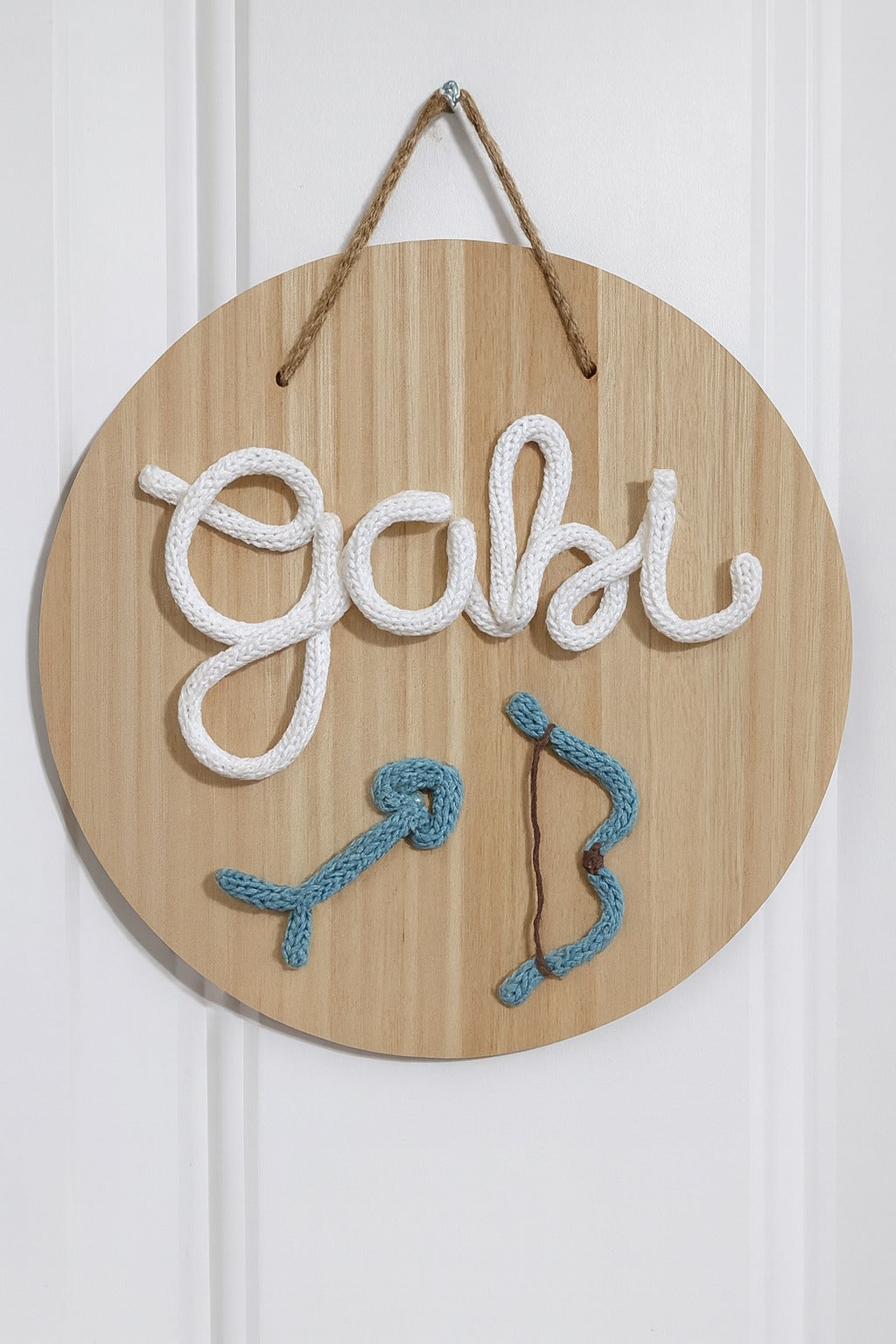 Wood name sign